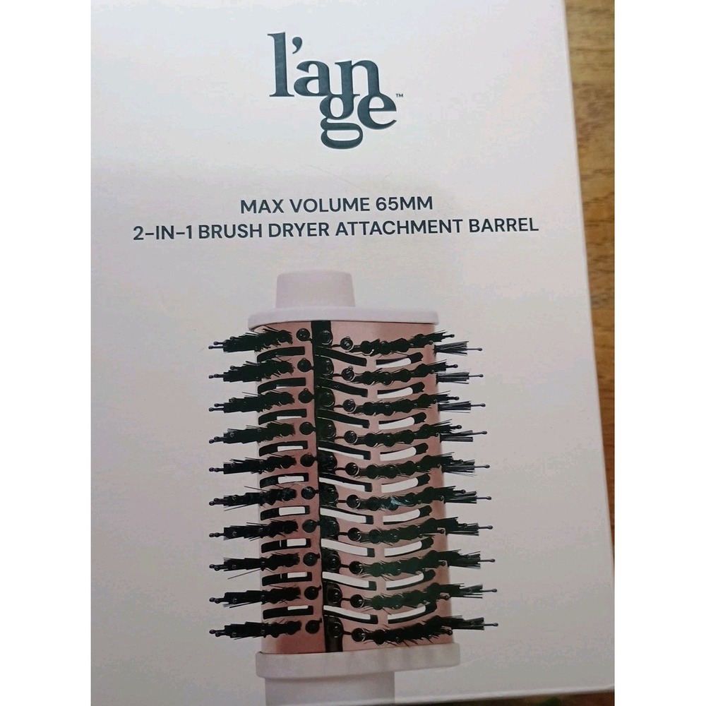 Lange 2-in-1 Brush Dryer Attachment Barrel in White and Black